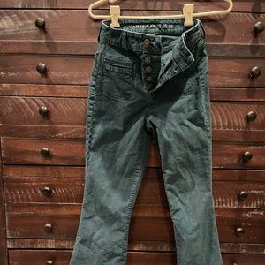 Hunter green corduroy bell bottoms